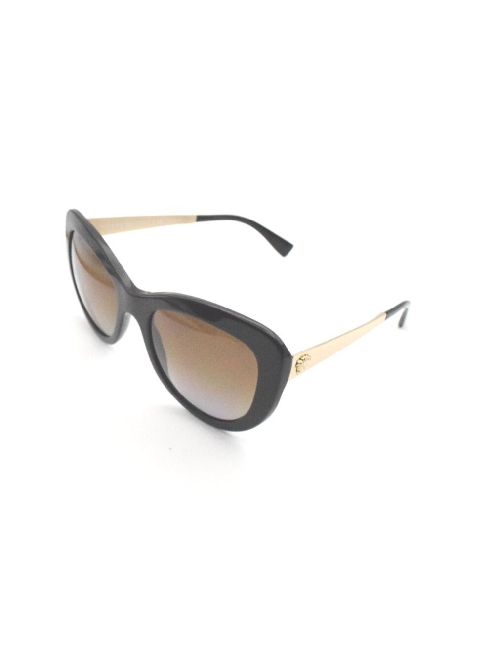 Versace 4325 GB1/T5 MEDUSA Gloss Black/ Gold / Brown Polarized Lens